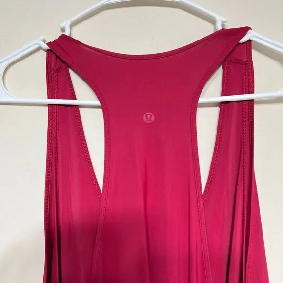 Lululemon Ruby Red Rejuvenate Racerback Dress 6 Women - Picture 5 of 10